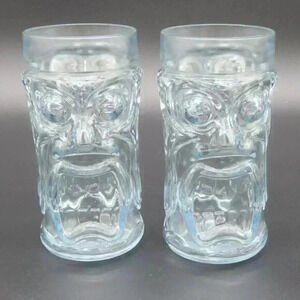 Anchor Hocking Glass Screaming Tiki Glass Drinking Glass Highball Vintage